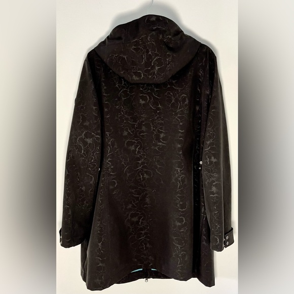 VGUC 2X Addition Elle’s Chillax Black Floral Raincoat - Picture 2 of 10